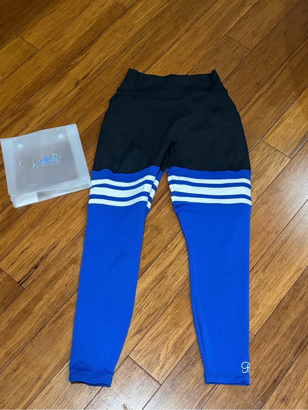 Bombshell Sportswear Scrunch Thigh-Highs Leggings Black Sky L